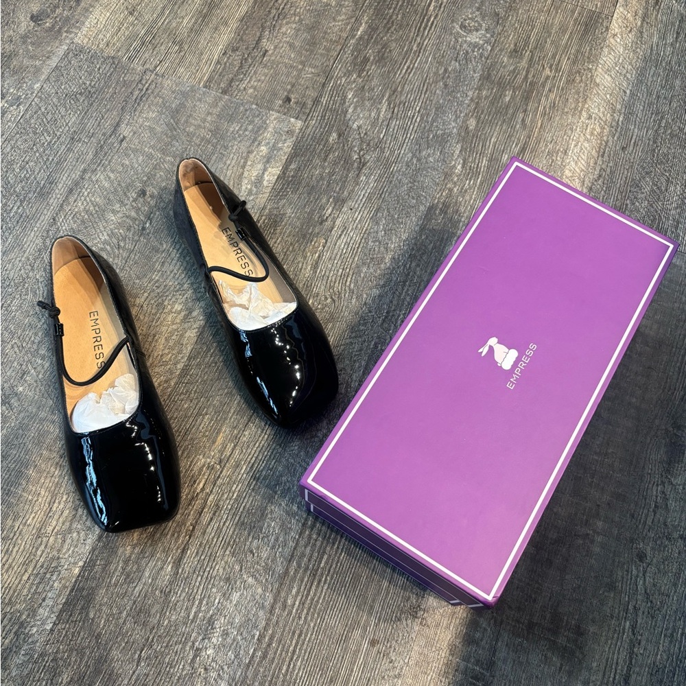 Black Patent Leather flats size eu 36